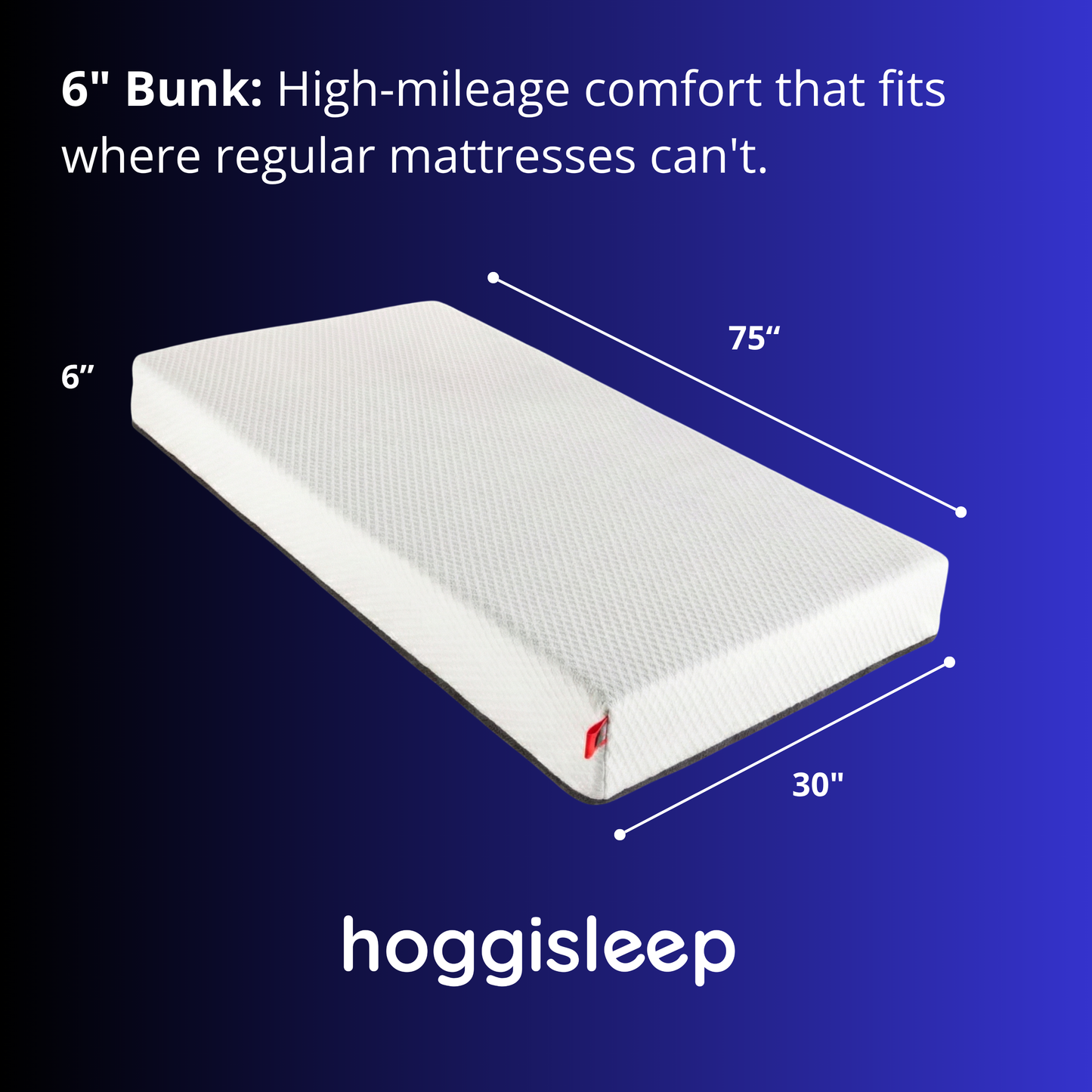 The Trace — 6" Dual-Layer AquaSoft Memory Foam RV & Camper Bunk Mattress