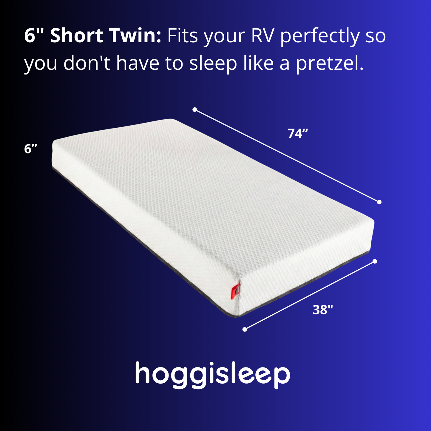 The Trace — 6" Dual-Layer AquaSoft Memory Foam RV & Camper Bunk Mattress