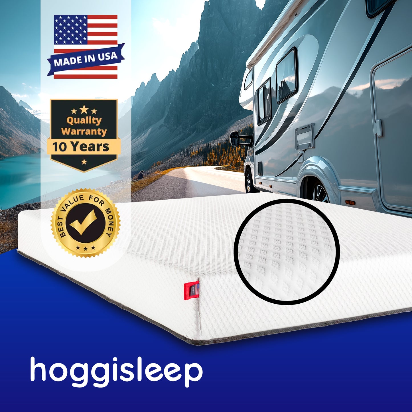 The Ranger — 8" & 10" Three-Layer AquaSoft Memory Foam RV & Camper Mattress
