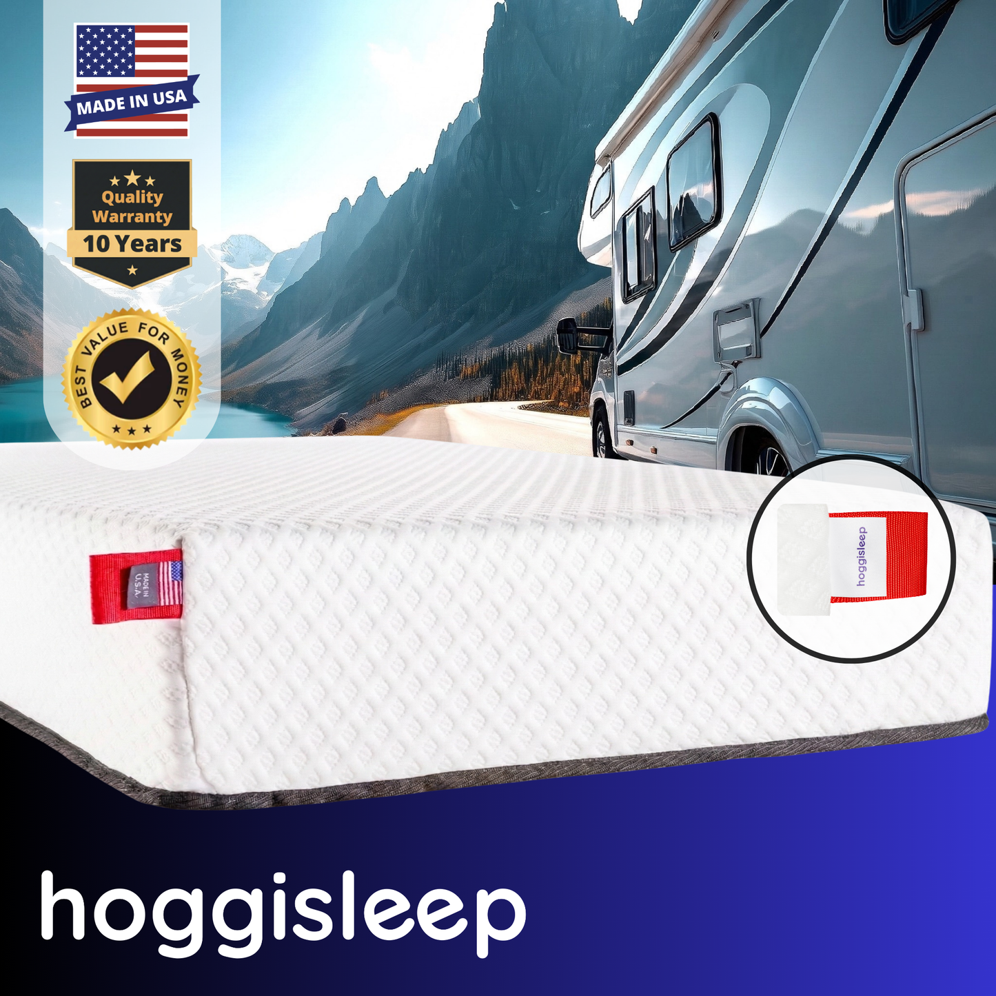 The Trace — 6" Dual-Layer AquaSoft Memory Foam RV & Camper Bunk Mattress