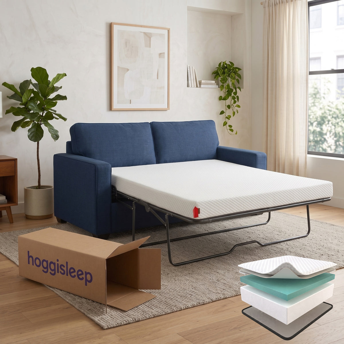The Gladys — 4.5" AquaSoft Memory Foam Sleeper Sofa Mattress