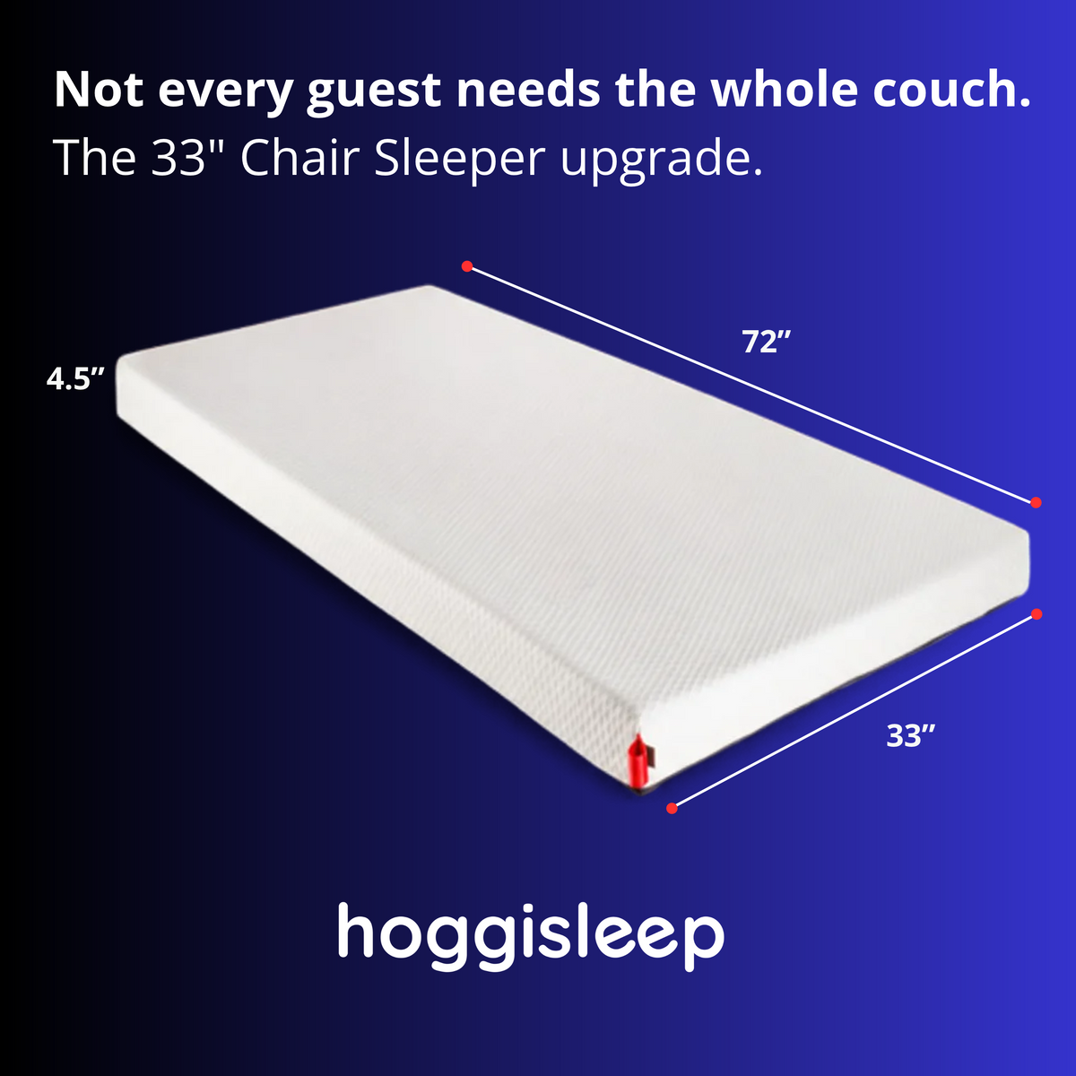 The Gladys — 4.5" AquaSoft Memory Foam Sleeper Sofa Mattress