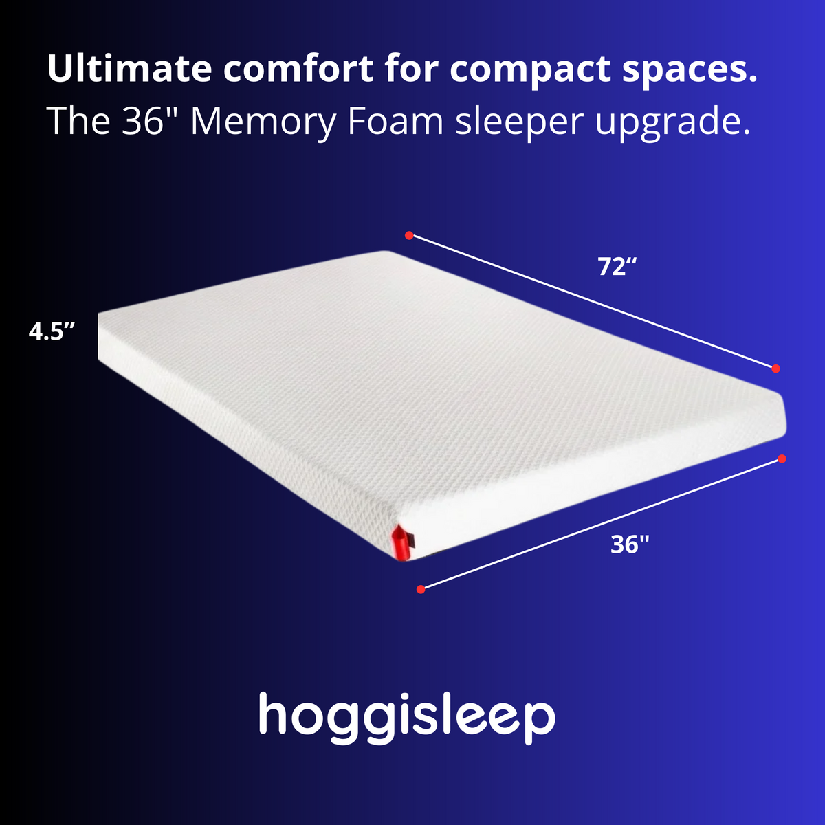 The Gladys — 4.5" AquaSoft Memory Foam Sleeper Sofa Mattress