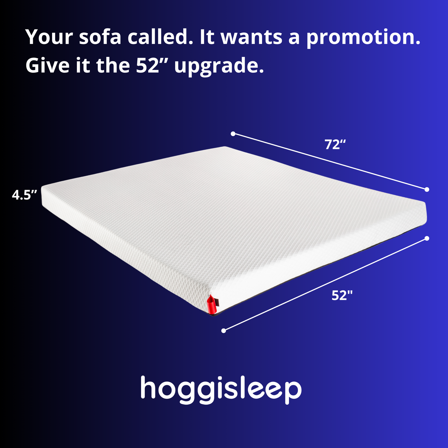 The Gladys — 4.5" AquaSoft Memory Foam Sleeper Sofa Mattress