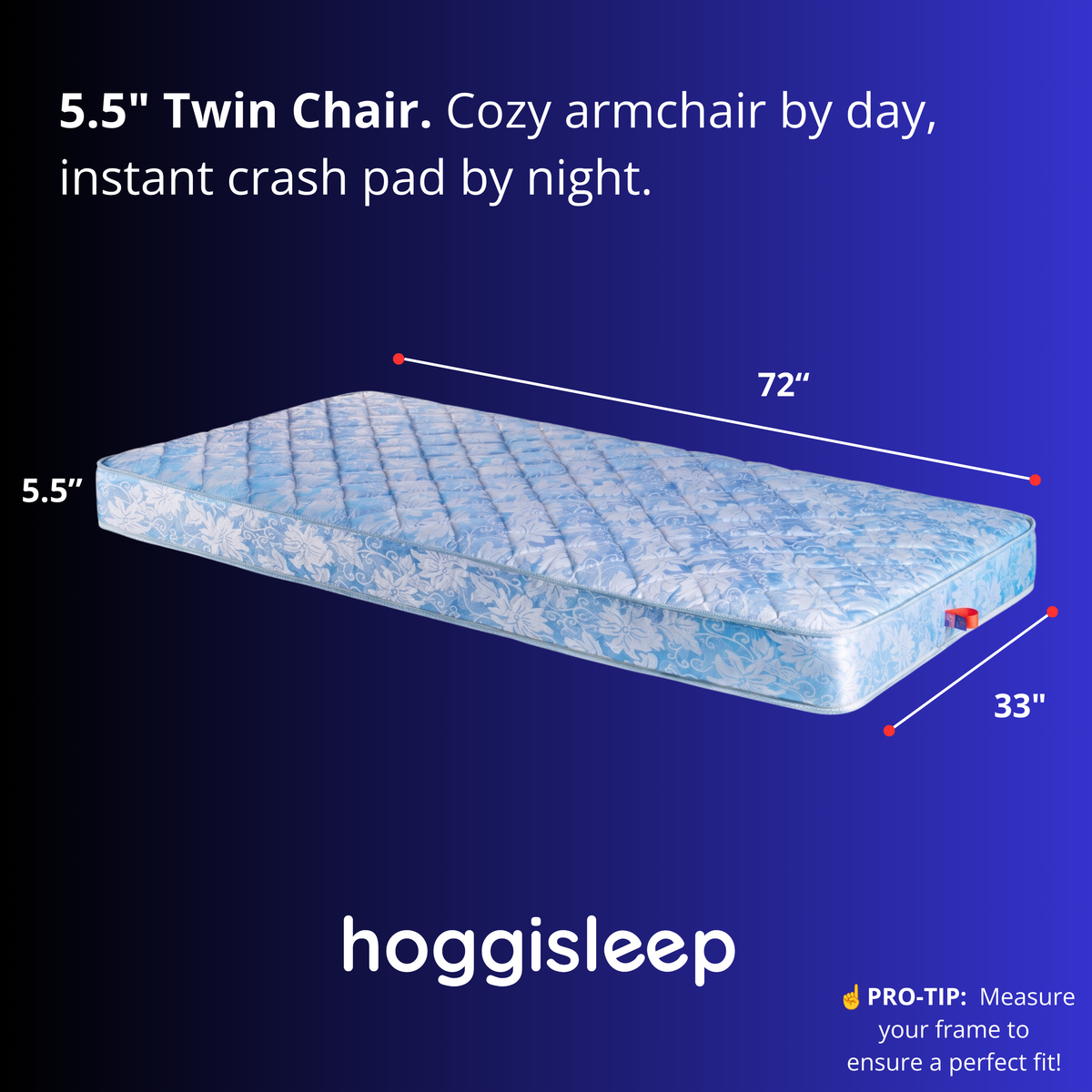 The Avalon — 5.5" Hybrid Innerspring + AquaSoft Memory Foam Sleeper Sofa Mattress