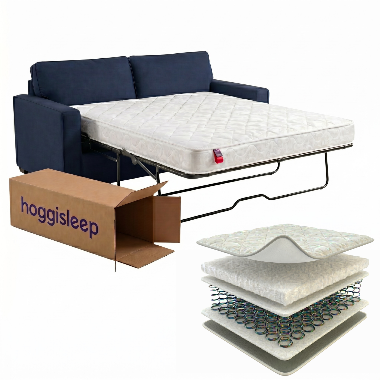 The Magnolia — 6" Innerspring + Premium Hi-Loft Fiber Sleeper Sofa Mattress
