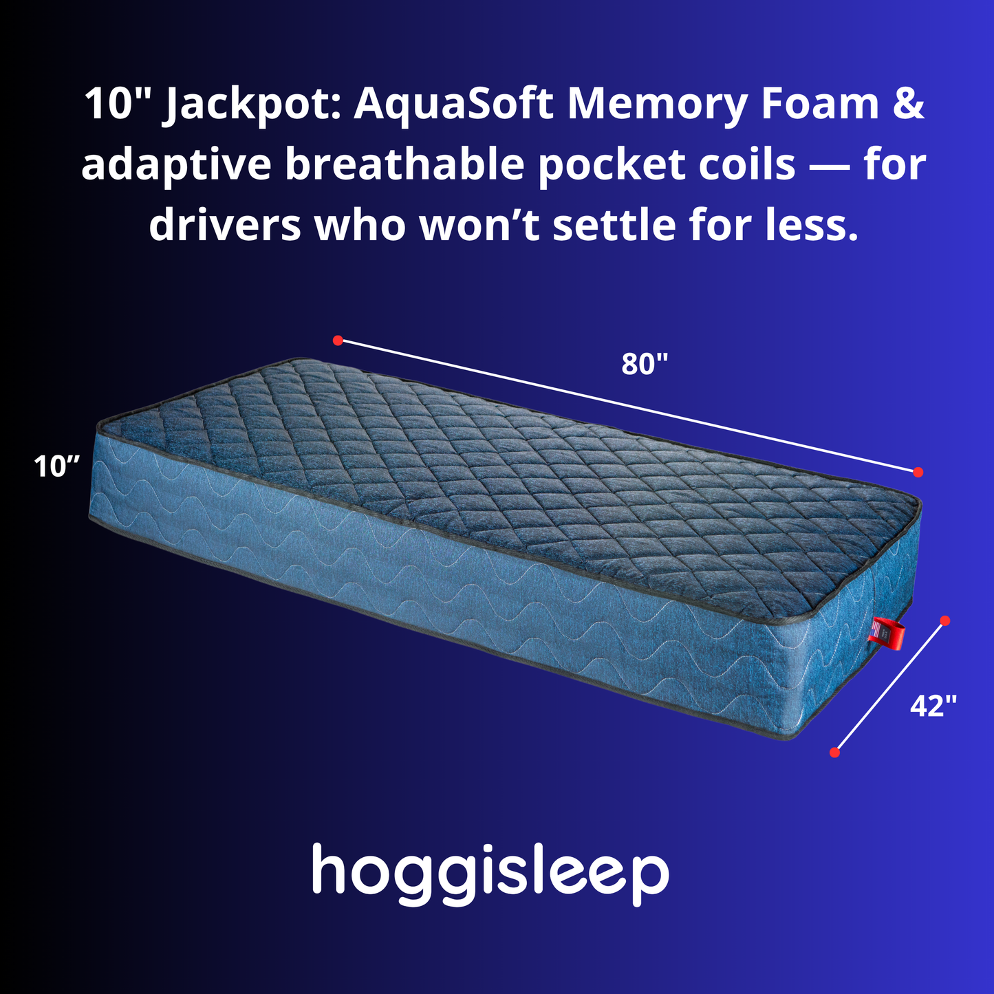 The Rocker — 8" & 10" Pocket Coil + AquaSoft Memory Foam Semi Truck Mattress
