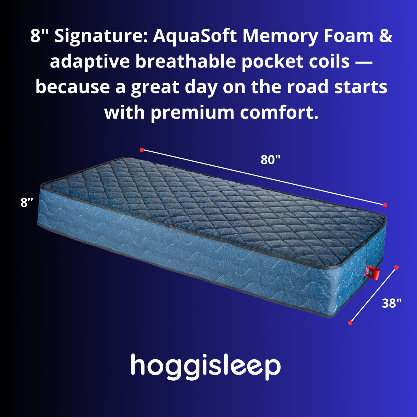 The Rocker — 8" & 10" Pocket Coil + AquaSoft Memory Foam Semi Truck Mattress