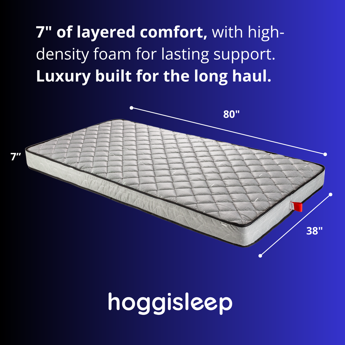 The Maverick — 7" High Density Foam Semi Truck Mattress